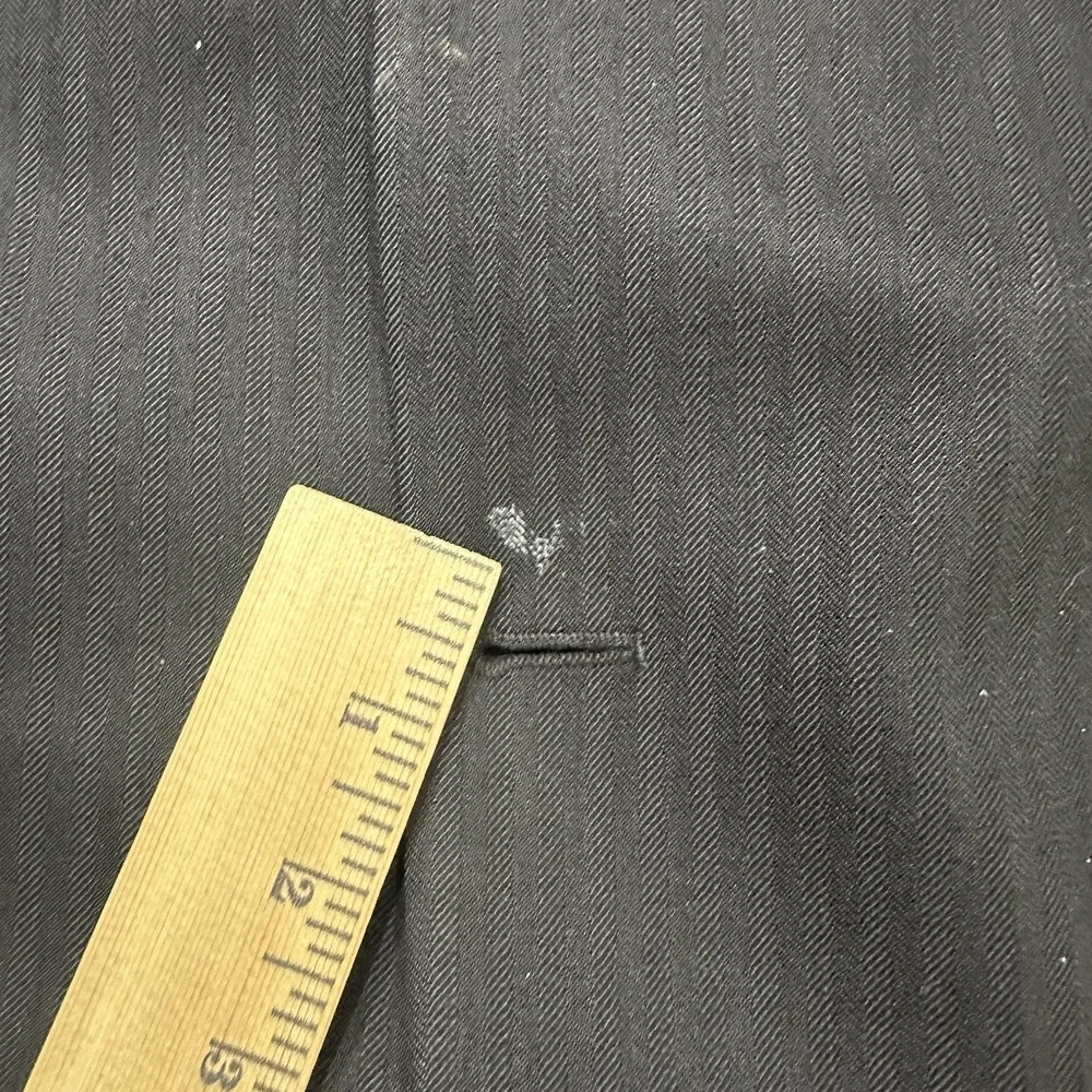 Brooks Brothers 346 Blazer 42L Navy Wool Stretch Herringbone 2 Button Sport Coat